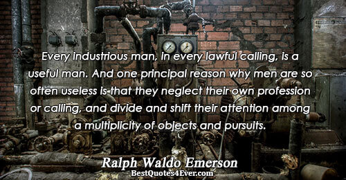 Every industrious man, in every lawful calling, is a useful man. And one principal reason why