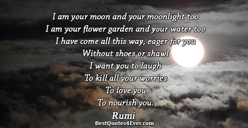 I am your moon and your moonlight too I am your flower garden and your water