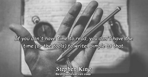 If you don't have time to read, you don't have the time (or the tools) to