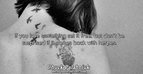 If you love something set it free, but don't be surprised if it comes back with